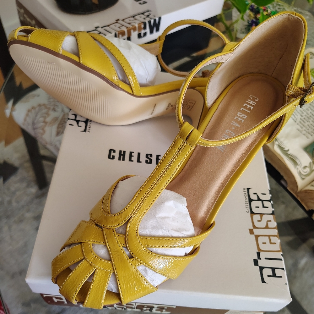 Chelsea Crew Yellow Strappy Heels